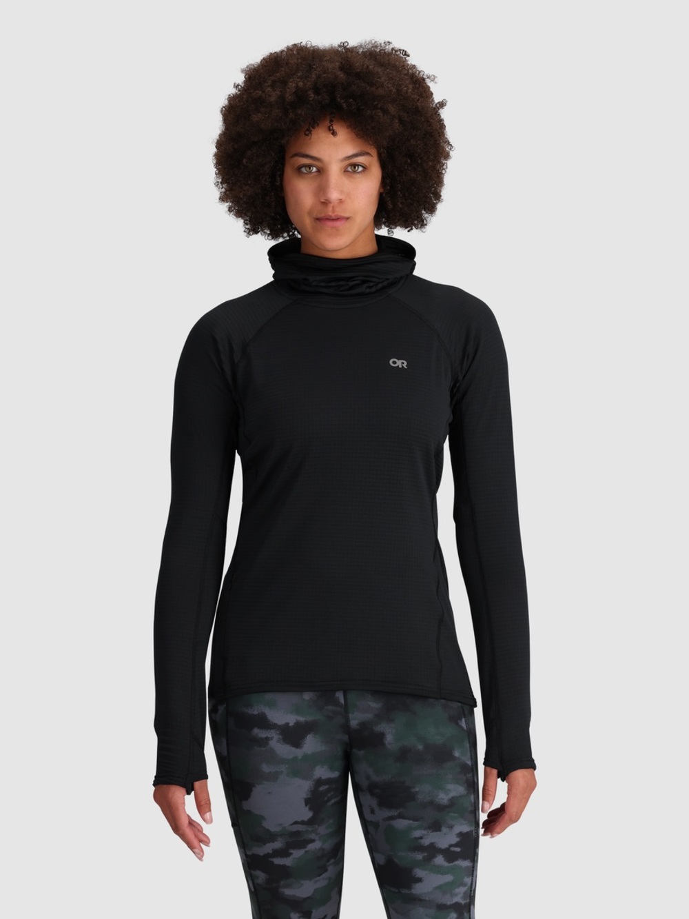 🖤 Outdoor Research Women's Vigor Grid Fleece Pullover Hoodie Black Size Large